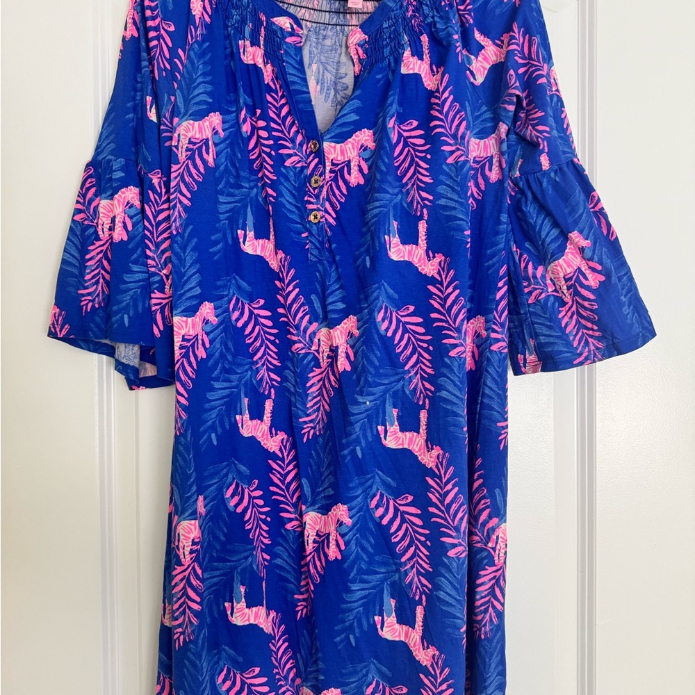 Lilly Pulitzer Vibrant Blue and Pink Dress